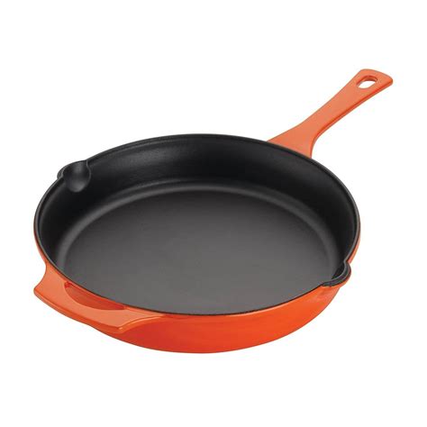 Rachael Ray 12 Inch Nonstick Hard Anodized Aluminum Cast Iron Skillet, Orange | Walmart Canada