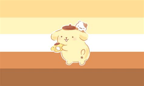 Download Adorable Pompompurin Stripe Hd Wallpaper | Wallpapers.com