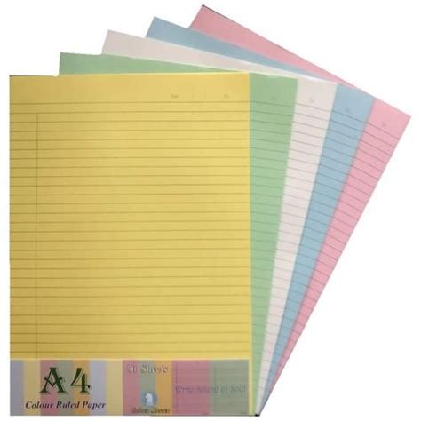 Buy Se7en A4 Size Ruled Paper - Pastel Colours Online at Best Price of ...