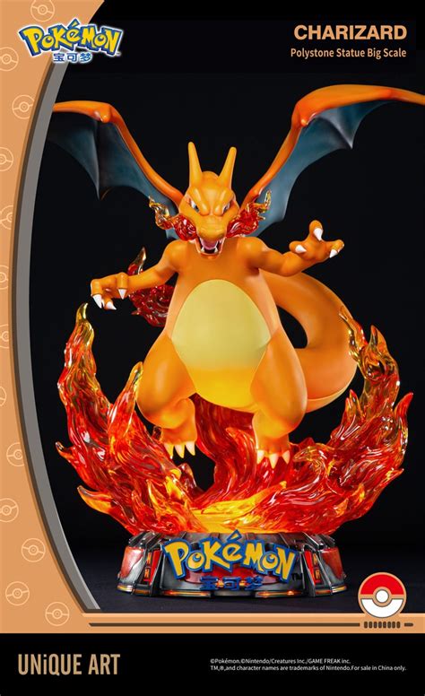 Pokemon Statue Figure, Charizard Anime Statue With LED, 125082 | 4UGK | 像, ポケモン, 玩具