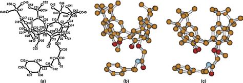 X-ray molecular structure of calixarene 2b (a). Molecular structure of... | Download Scientific ...