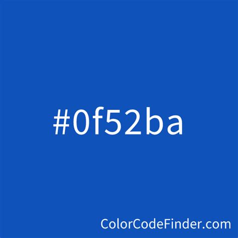 Sapphire Color Code is #0f52ba