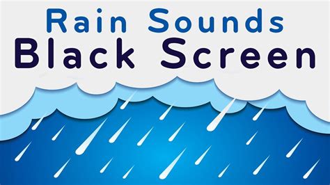 Rain Sounds Black Screen | Sleep, Focus, Relax | White Noise 10 Hours - YouTube