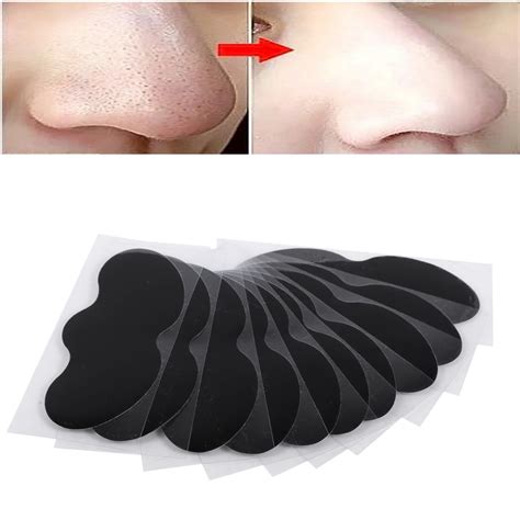 WALFRONT 2Colors 10PCS/Bag Nose Pore Cleansing Strips Blackhead Ance Remover Cleaner Mask ...