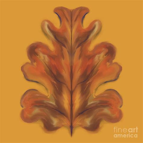 Autumn Oak Leaf Abstract Digital Art by MM Anderson