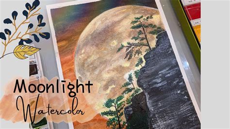 MOONLIGHT |PAINTING |WATERCOLOR - YouTube