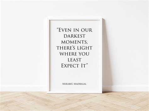 Encanto Mirabel Madrigal Quote A3/A4 Unframed Print - Etsy UK