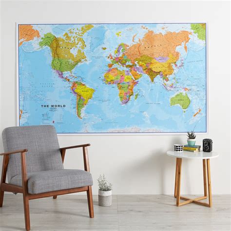 World Map Poster - Education, Decoration, Location - Maps International Blog