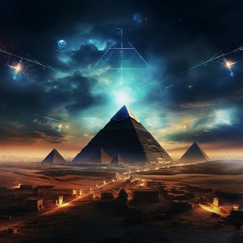 Premium Photo | Futuristic Pyramids