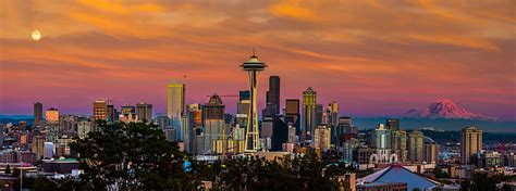 HD wallpaper: seattle skyline, seattle, Golden, seattle wa, washington ...