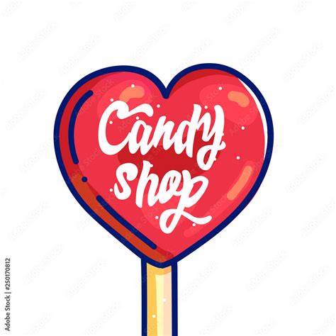 Candy shop hand drawn cartoon vector illustration Stock Vector | Adobe Stock