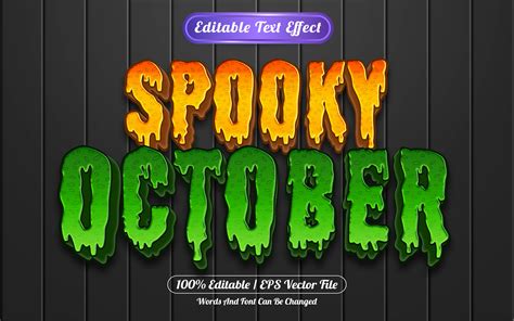 Spooky October Text Effect Graphic by Work 19 Studio · Creative Fabrica