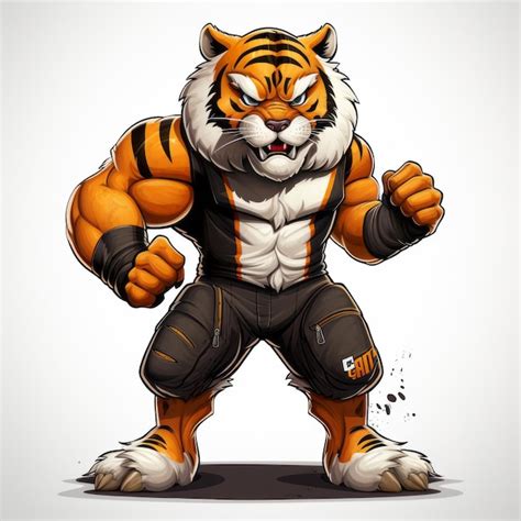 Premium AI Image | The Fierce Bengal A Muscular Mascot for the Cincinnati Bengals Football Team