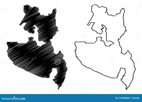 Soccsksargen Region Map Vector Stock Vector - Illustration of line, background: 137082804