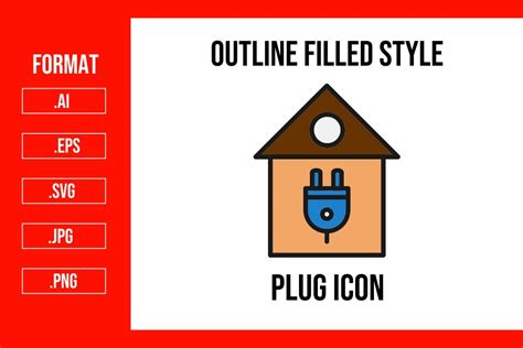 Plug Outline Filled Icon Graphic by mhd.usman00 · Creative Fabrica