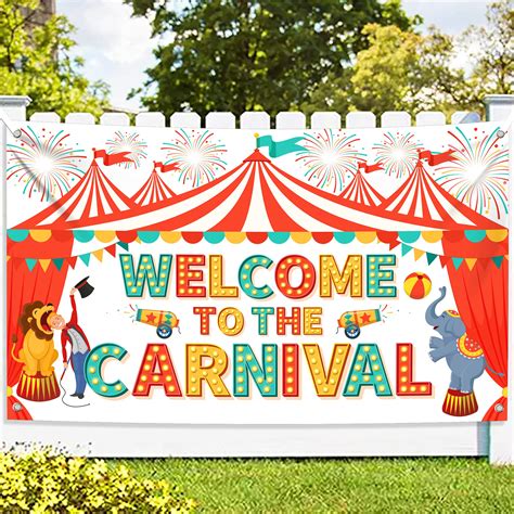 Buy Extra Large Welcome To The Carnival Banner - 72x44 Inch, Carnival ...