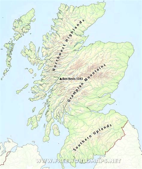 Scotland Physical Map