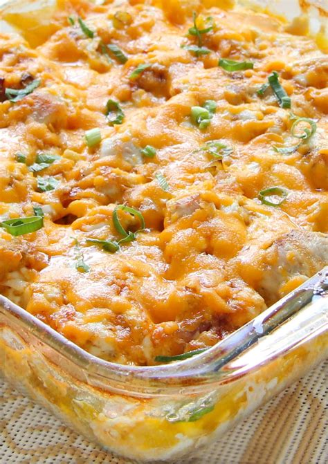 Loaded Baked Chicken Potato Casserole - Cakescottage