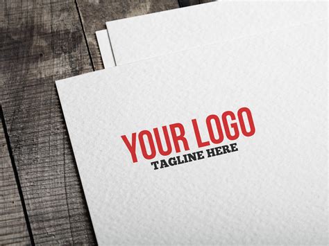 Realistic Logo PSD Mockup - Mockup Love