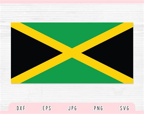 Jamaica Flag SVG Eps DXF Jpg Png Jamaica Flag Cut File | Etsy