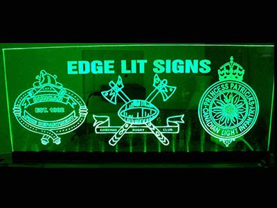 LED Edge Lit Signs in Victoria BC - Heritage House Trophies