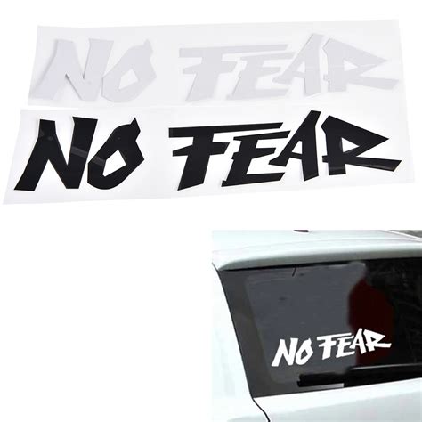 1 Pcs NO FEAR Car Sticker Cool Slogan Decal Decoration Car Accessory 2 Colors-in Car Stickers ...