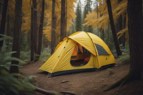 Camping Tent in the Forest, Camping in the Forest. Adventure and Travel ...