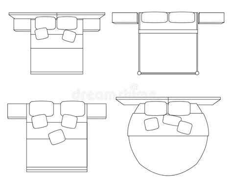 Set of Beds Drawing Sketch Style Stock Vector - Illustration of drawn, bedroom: 36756565