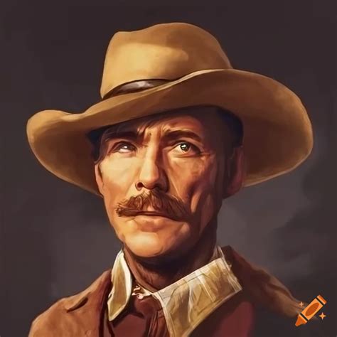 Retro western movie portrait on Craiyon