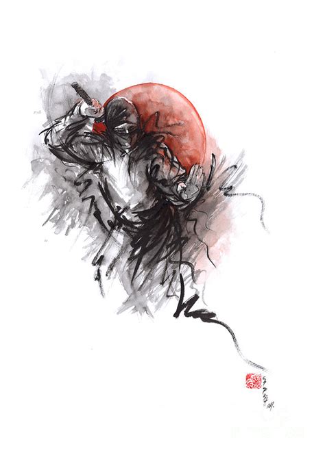 NInja Warrior Painting, Ninja Shinobi Paintings, Shinobi Art Print Painting by Mariusz Szmerdt ...