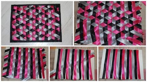 The technique of "weaving" in patchwork mat - Simple Craft Ideas ...