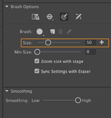 Brush tool in Animate