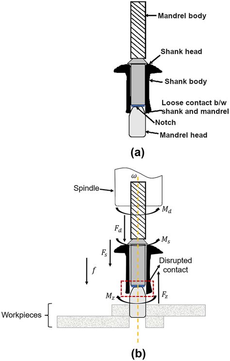 (a) Schematic of rivet design 1 and (b) failure mode of rivet design... | Download Scientific ...