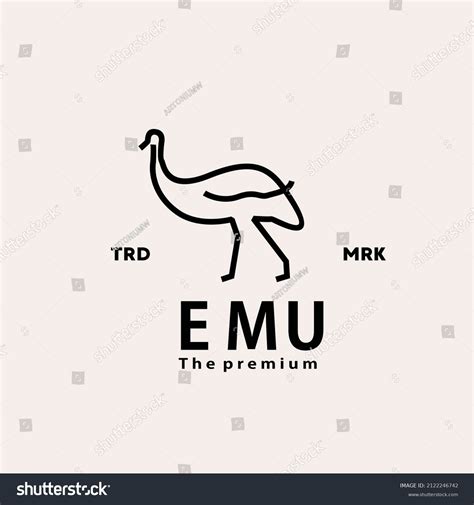 Vintage Retro Hipster Emu Logo Vector Stock Vector (Royalty Free) 2122246742 | Shutterstock