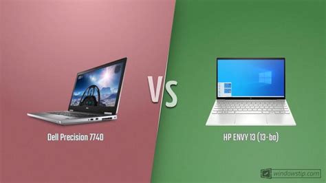 Dell Precision 7740 vs. 2020 HP ENVY 13: Full specs comparison