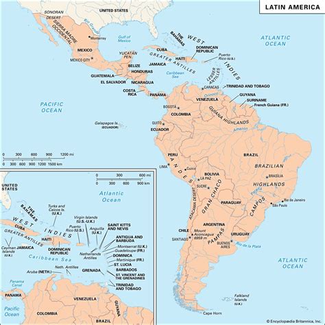 Countries In Latin America Map - Robin Christin