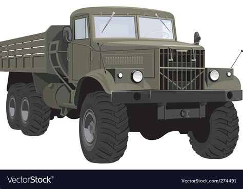 Army truck Royalty Free Vector Image - VectorStock