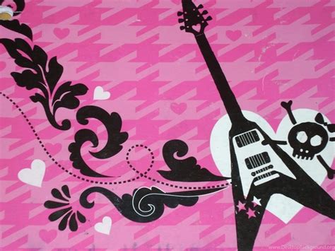 Pink And Black Guitar Design Backgrounds Photo By Guitarangel14 ... Desktop Background