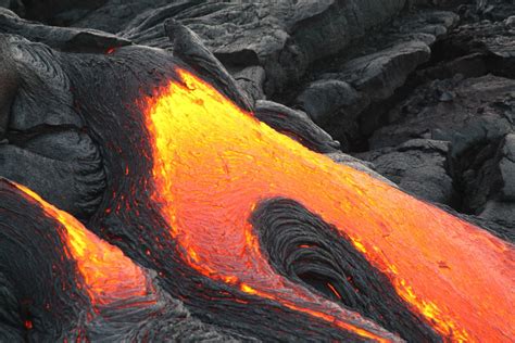 Free picture: volcano, eruption, flame, flowing, geology, rocks