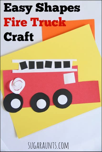 Fire Truck Craft Easy Shapes - The OT Toolbox