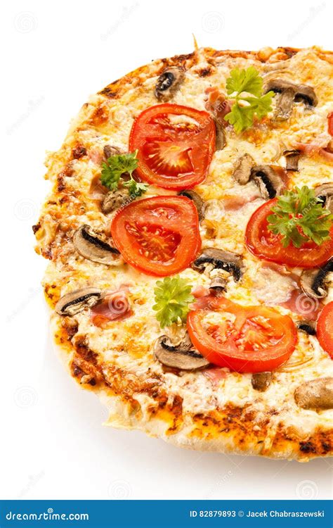 Pizza stock image. Image of mediterranean, mushroom, horizontal - 82879893