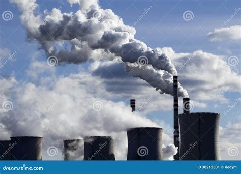 Pollution from Coal Power Plant Stock Image - Image of danger, building: 30212301