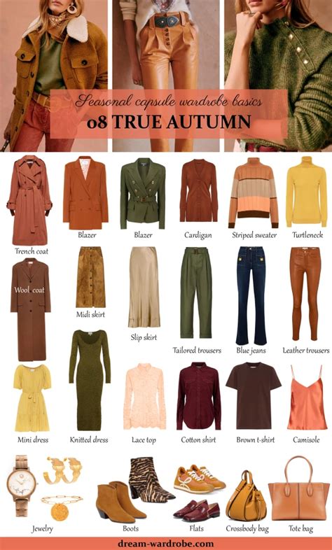 Warm (True) Autumn Color Palette and Wardrobe Guide | Dream Wardrobe Warm Fall Outfits, Autumn ...