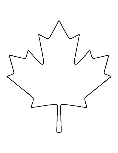 Canada Maple Leaf Template Printable