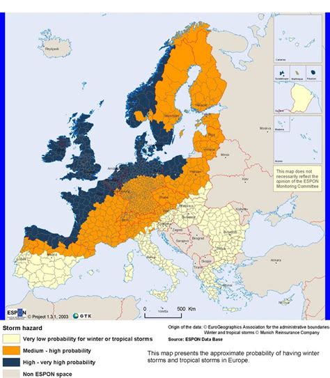 the european map shows that there are many different areas in europe, and it is not very