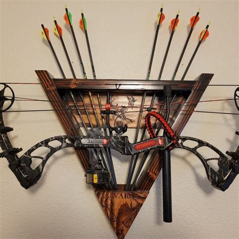 Archery Bow Rack with Wall Mounted Arrow Holder