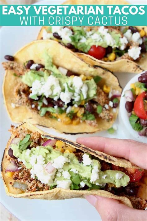 Vegetarian Crispy Cactus Tacos Recipe - WhitneyBond.com