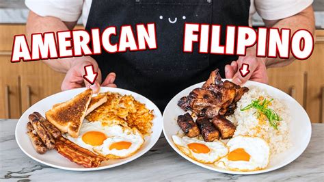 American Breakfast Vs. Filipino Breakfast - Patabook Cooking