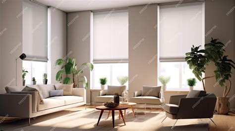 Premium AI Image | Interior of modern living room with white walls wooden floor orange sofa and ...