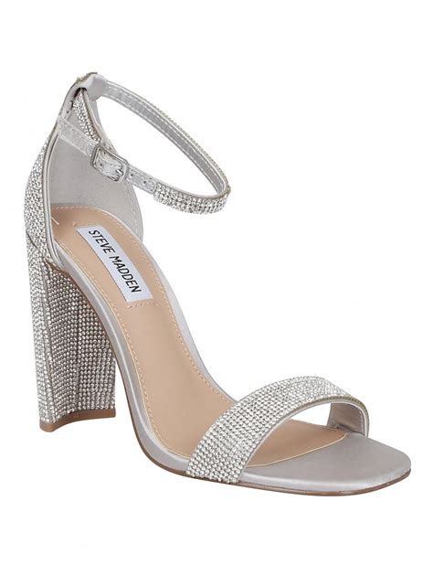 Steve Madden Heels in Silver (Metallic) - Lyst